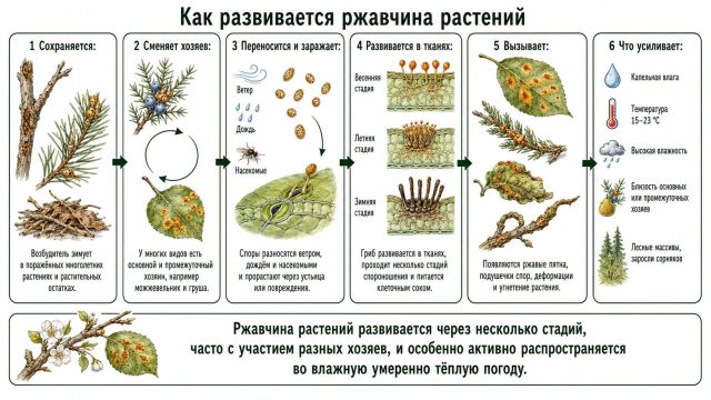 Как развивается ржавчина растений Как развивается ржавчина растений