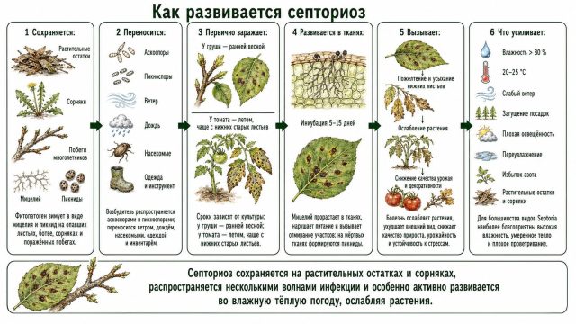 Как развивается септориоз Как развивается септориоз