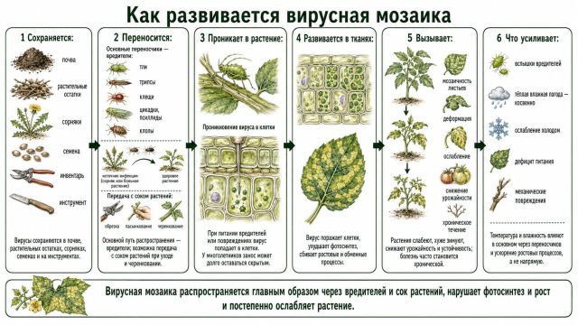 Как развивается вирусная мозаика Как развивается вирусная мозаика