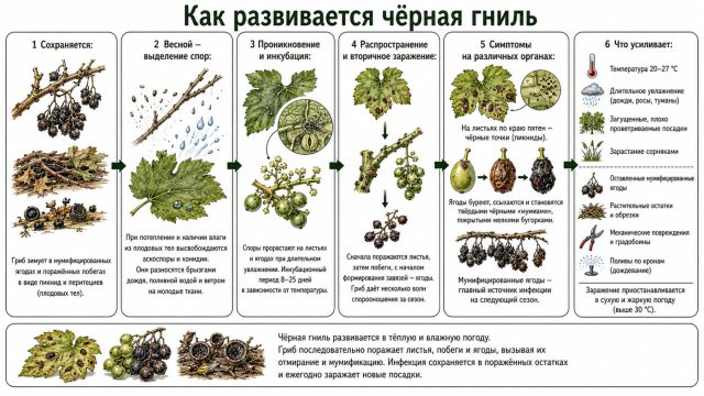 Как развивается чёрная гниль Как развивается чёрная гниль