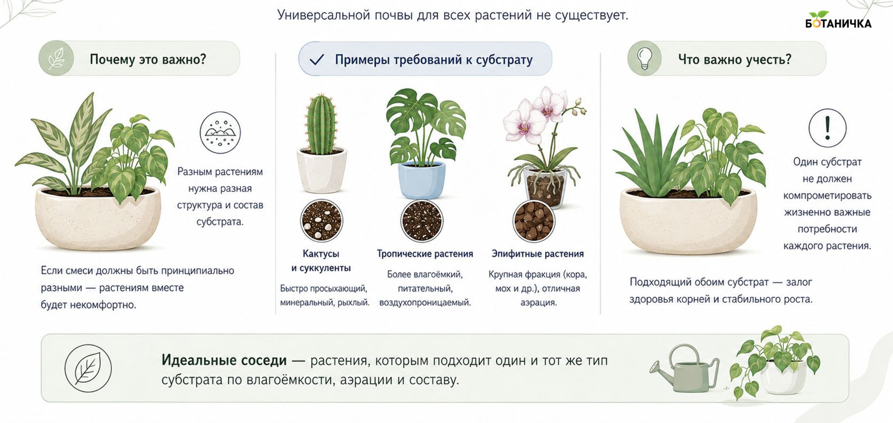 Подготовка почвы для совместной посадки комнатных цветов