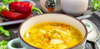 Вкусный обед за 20 минут: куриный суп с зелёным горошком - Первые блюда Вкусный обед за 20 минут: куриный суп с зелёным горошком