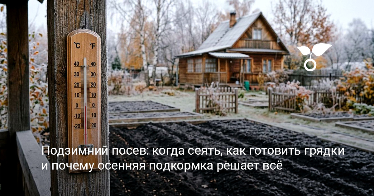 подготовка грядок и подзимний посев семян на огороде осенью